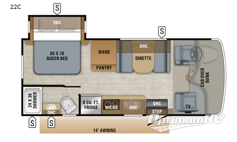 2019 Jayco Redhawk SE 22C Floorplan Photo