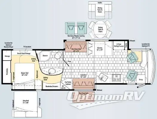 2010 Winnebago Journey 40T Floorplan Photo