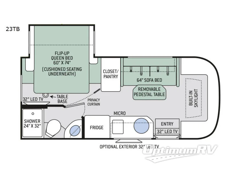 2017 Thor Compass 23TB RV Floorplan Photo
