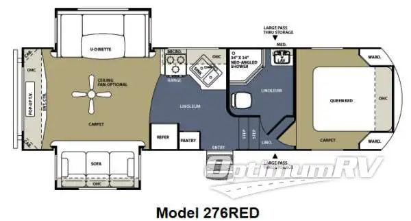 2012 Forest River Wildwood Heritage Glen 276RED Floorplan Photo