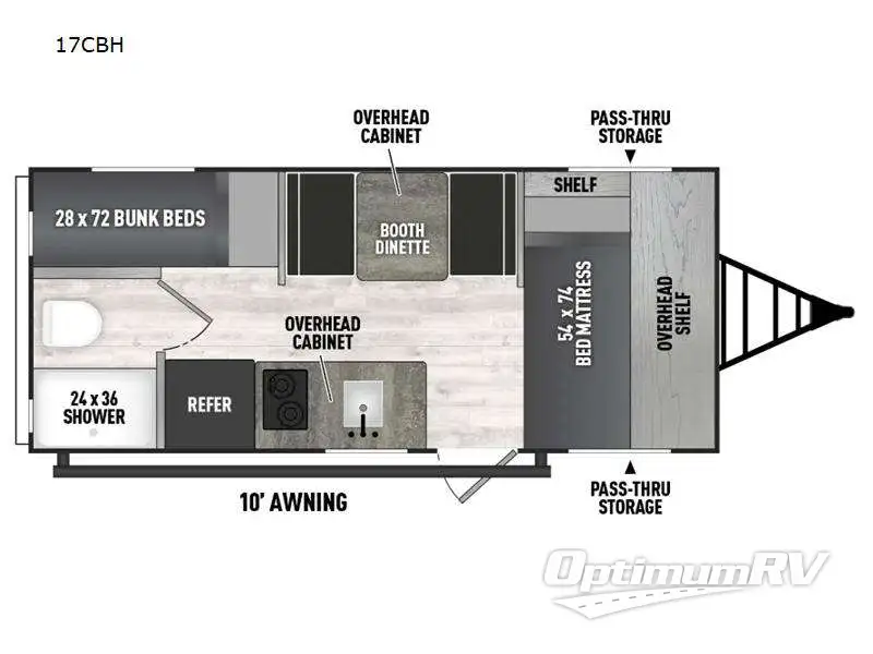 2024 Coachmen Clipper Cadet 17CBH Floorplan Photo