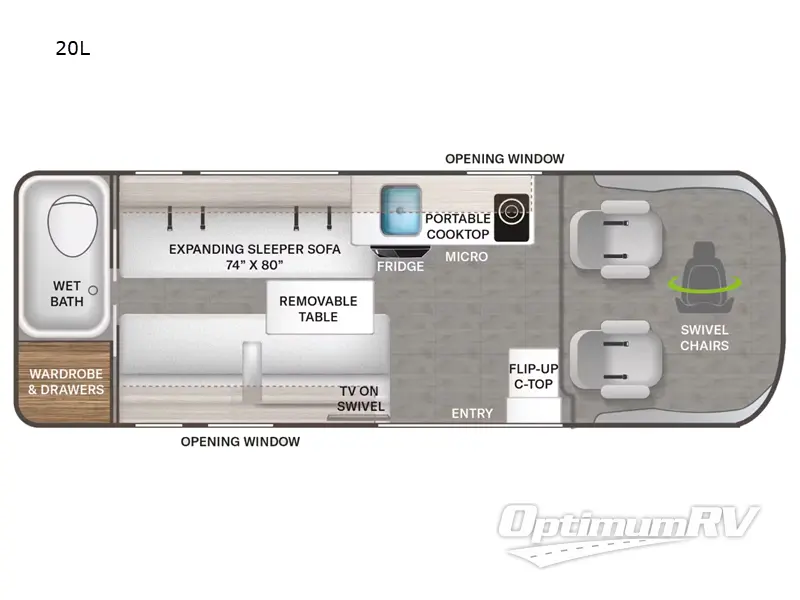 2024 Thor Tellaro 20L Floorplan Photo