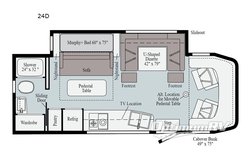 2020 Winnebago Navion 24D Floorplan Photo