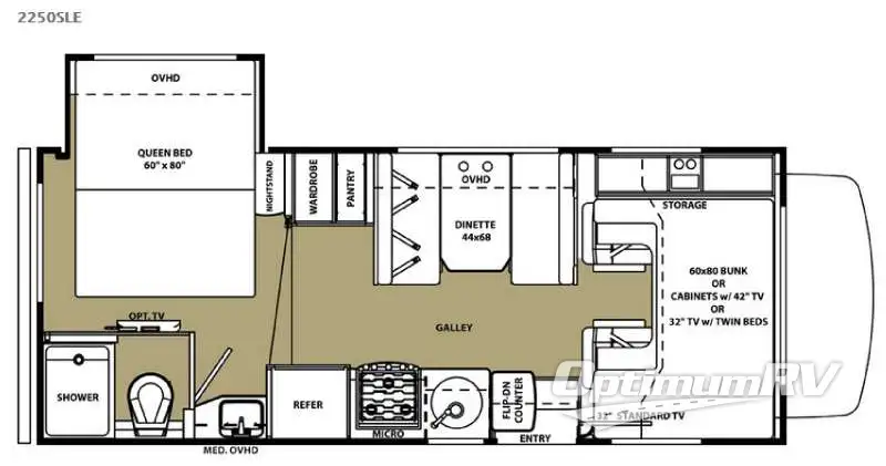 2015 Forest River Sunseeker LE 2250SLE Ford Floorplan Photo