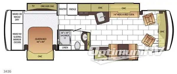 2015 Newmar Ventana 3436 Floorplan Photo
