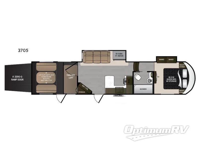 2018 Dutchmen Voltage V3705 RV Floorplan Photo