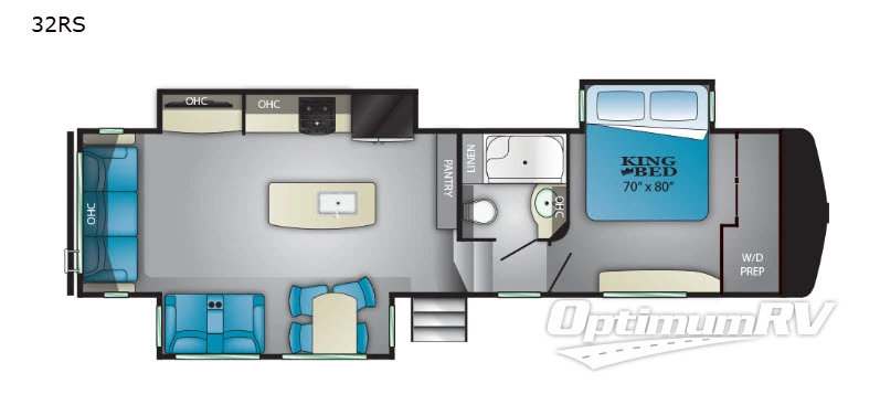 2019 Heartland Bighorn Traveler 32RS Floorplan Photo