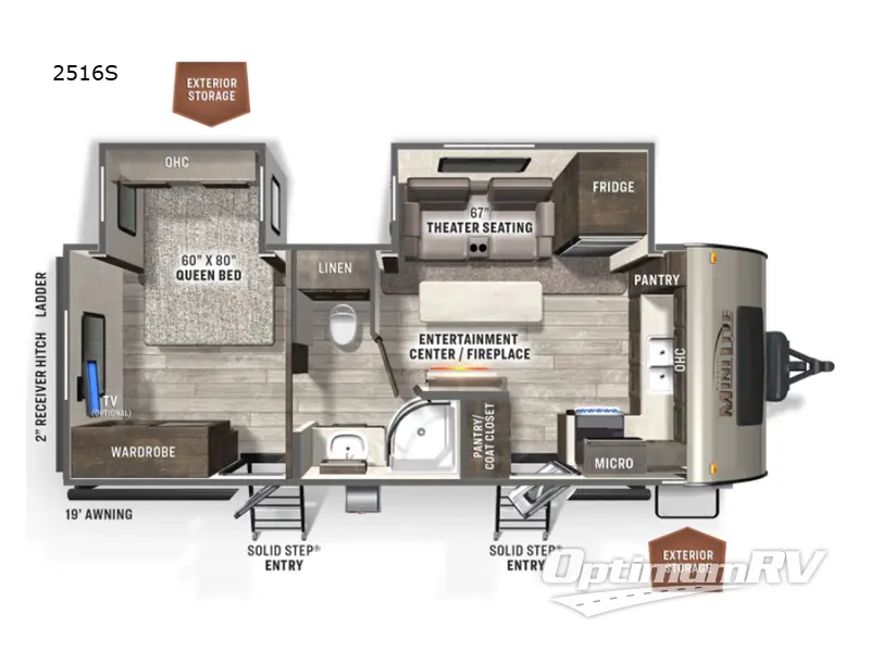 2022 Forest River Rockwood Mini Lite 2516S RV Floorplan Photo