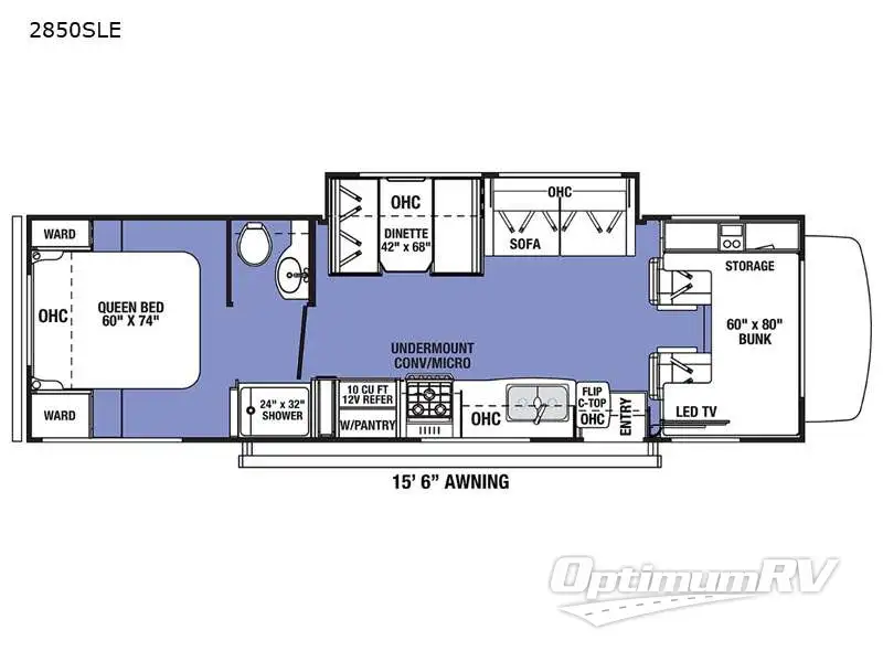 2021 Forest River Sunseeker LE 2850SLE Ford Floorplan Photo