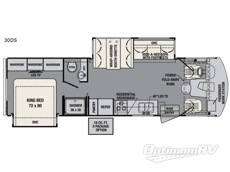 2017 Forest River FR3 30DS Floorplan Photo