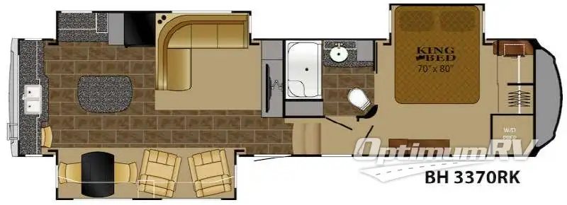2014 Heartland Bighorn 3370RK Floorplan Photo