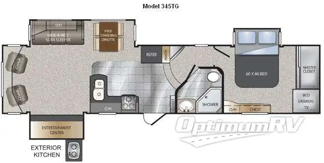 2012 Keystone Avalanche 345TG Floorplan Photo