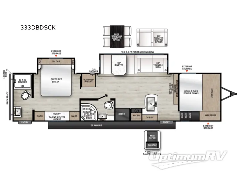 2026 Coachmen Catalina Legacy Edition 333DBDSCK RV Floorplan Photo