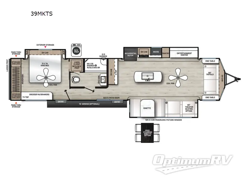 2027 Coachmen Catalina Destination Series 39MKTS Floorplan Photo