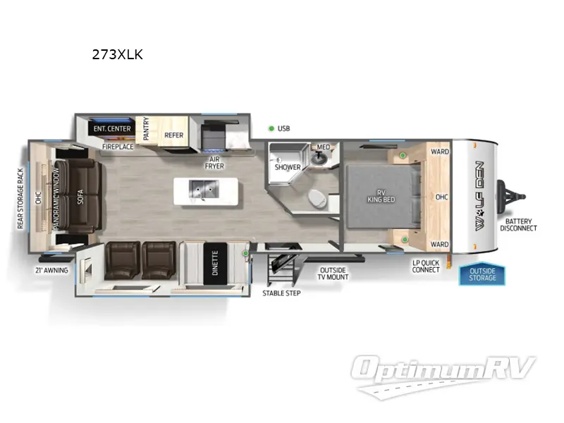 2026 Forest River Cherokee Wolf Den 273XLK Floorplan Photo