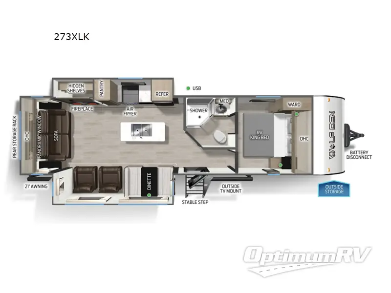 2026 Forest River Cherokee Wolf Den 273XLK RV Floorplan Photo