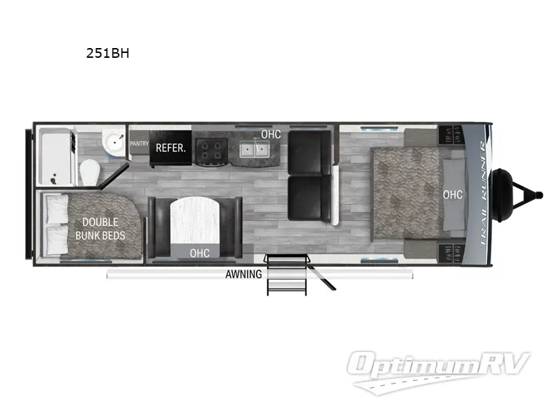 2023 Heartland Trail Runner 251BH RV Floorplan Photo