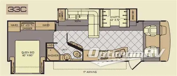 2012 Fleetwood Bounder 33C Floorplan Photo