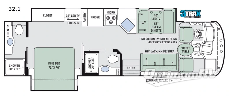 2018 Thor ACE 32.1 RV Floorplan Photo