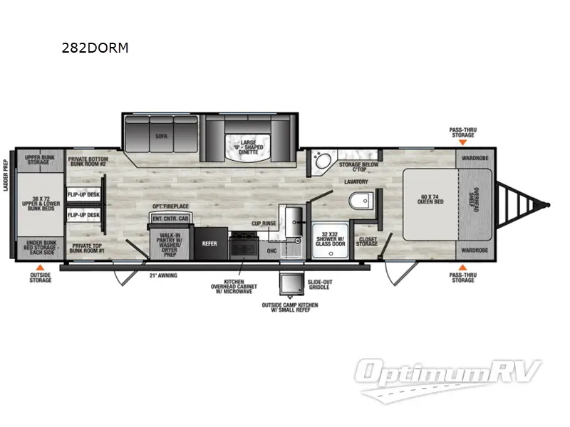 2026 Coachmen Clipper 6K Series 282DORM Floorplan Photo