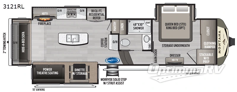 2020 Keystone Montana 3121RL Floorplan Photo