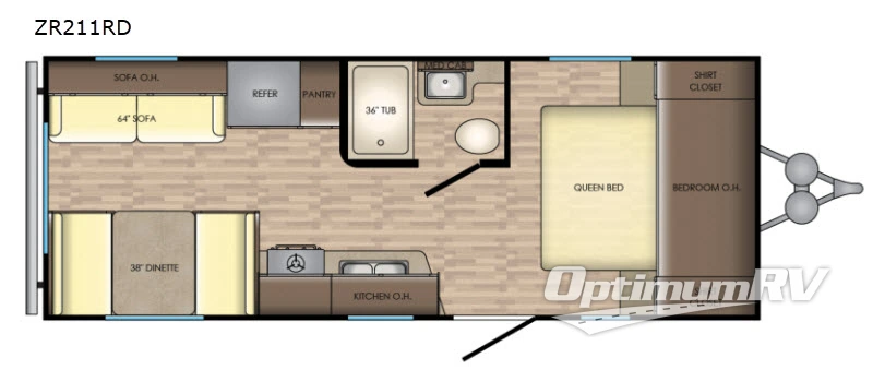 2018 CrossRoads Zinger ZR211RD Floorplan Photo