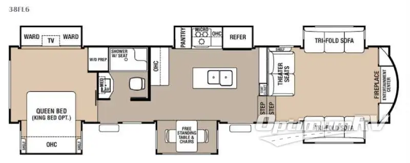 2017 Forest River Cedar Creek Hathaway Edition 38FL6 Floorplan Photo