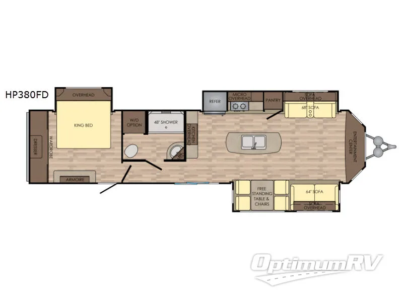 2017 CrossRoads Hampton HT380FD Floorplan Photo
