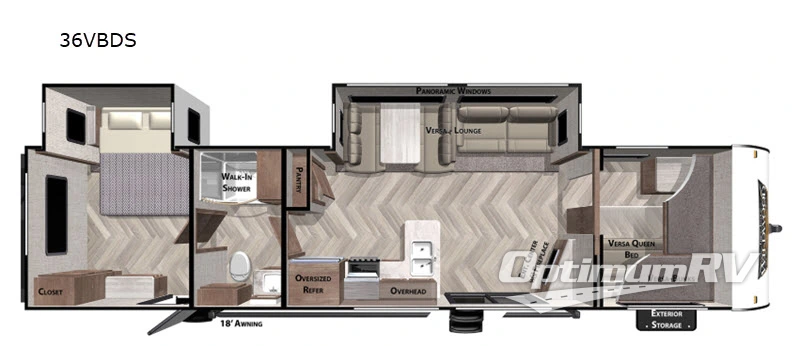2020 Forest River Wildwood 36VBDS Floorplan Photo