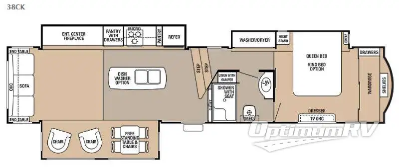 2015 Forest River Cedar Creek 38CK RV Floorplan Photo