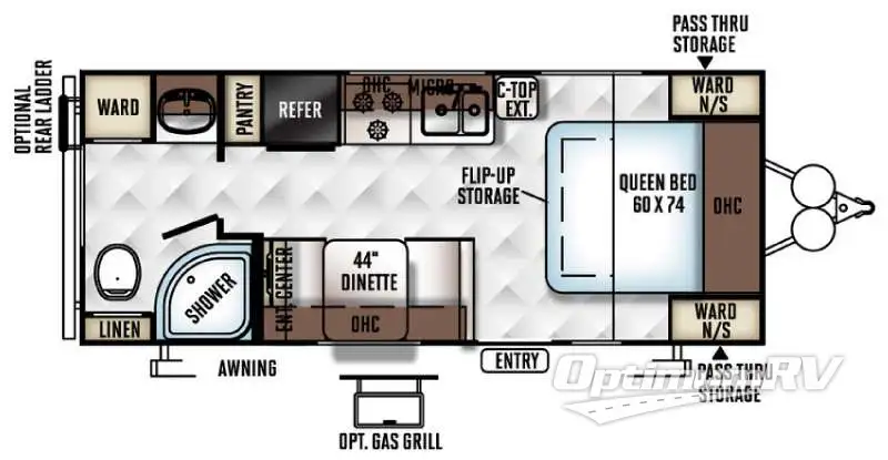 2016 Forest River Rockwood Mini Lite 2304 Floorplan Photo