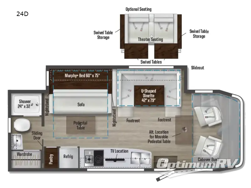 2022 Winnebago View 24D RV Floorplan Photo
