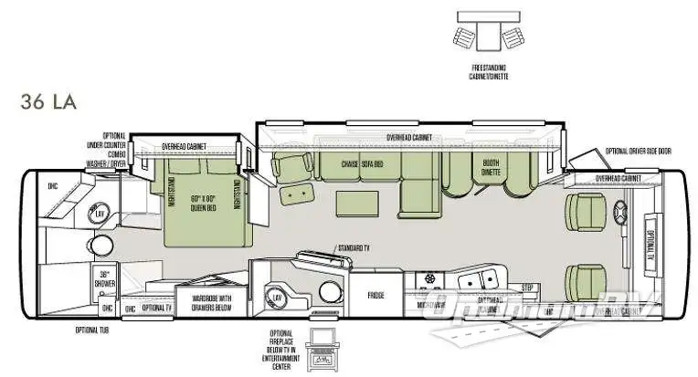 2013 Tiffin Allegro 36 LA Floorplan Photo