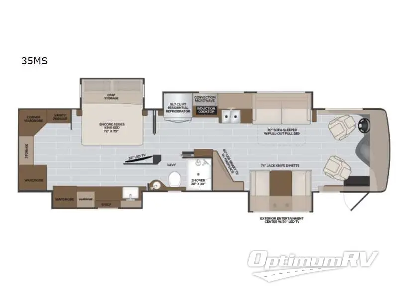 2022 Holiday Rambler Nautica 35MS Floorplan Photo