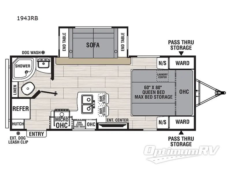 2024 Coachmen Northern Spirit Ultra Lite 1943RB RV Floorplan Photo