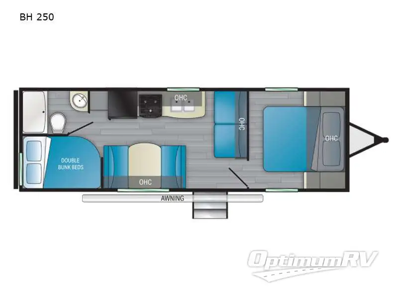 2022 Heartland Pioneer BH 250 RV Floorplan Photo