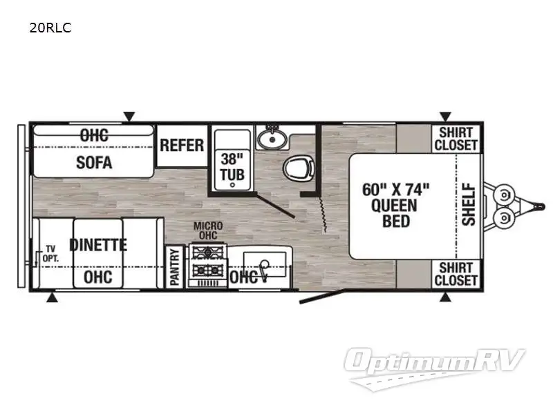 2022 Palomino Puma XLE Lite 20RLC Floorplan Photo
