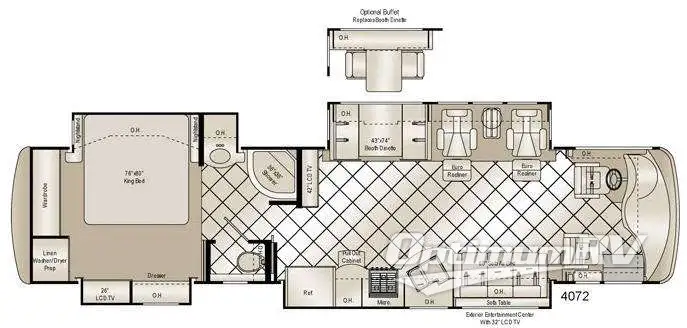 2010 Damon Tuscany 4072 Floorplan Photo