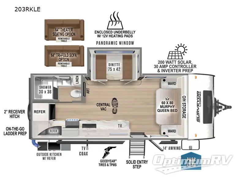 2024 Forest River Surveyor Legend 203RKLE Floorplan Photo