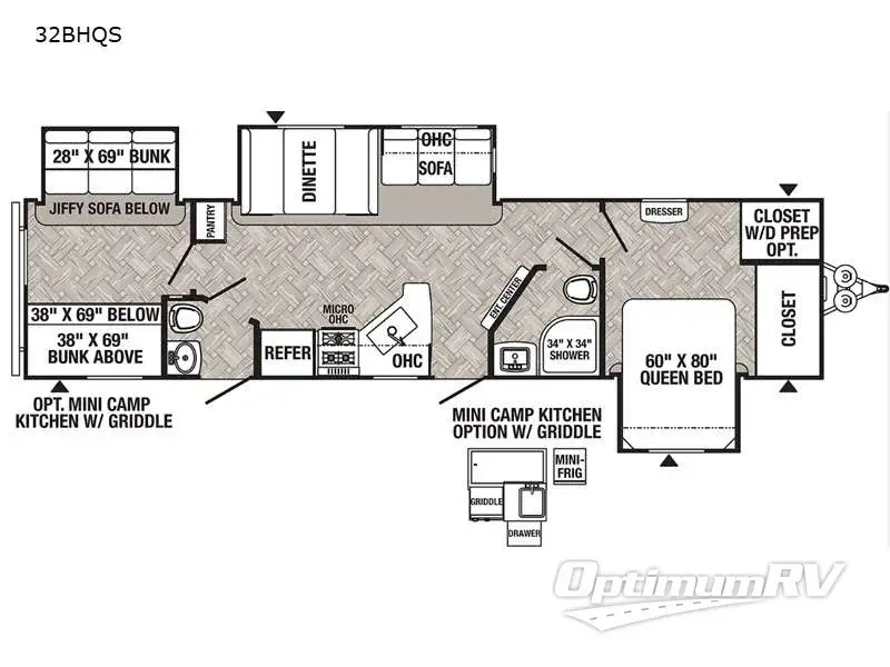 2022 Palomino Puma 32BHQS Floorplan Photo