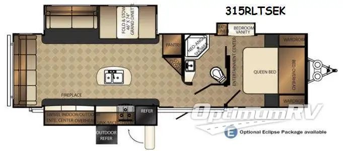 2014 Palomino SolAire 315 RLTSEK Floorplan Photo