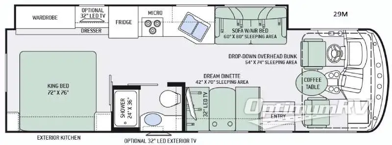 2016 Thor Windsport 29M Floorplan Photo
