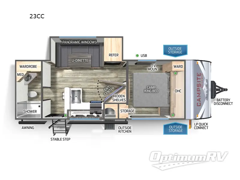 2024 Forest River Campsite Reserve 23CC Floorplan Photo