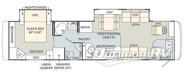 2006 Monaco Camelot 40PDD Floorplan Photo