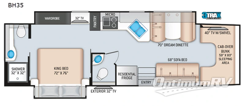 2020 Thor Omni BH35 Floorplan Photo