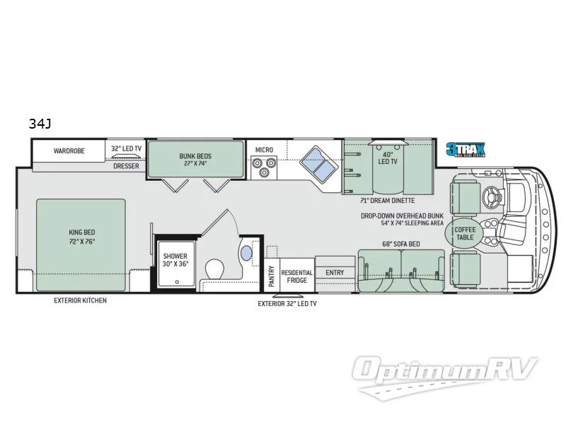 2018 Thor Windsport 34J Floorplan Photo