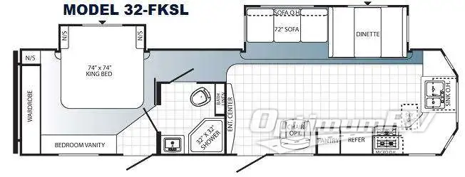 2012 Palomino Puma 32FKSL RV Floorplan Photo