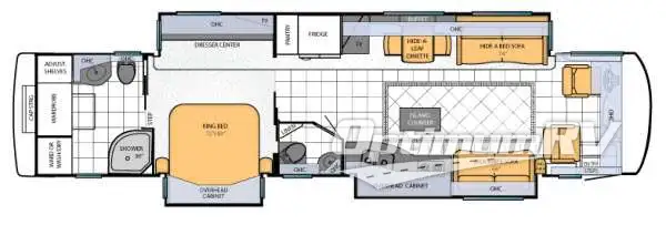 2013 Newmar Mountain Aire 4344 Floorplan Photo