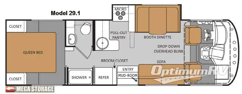 2011 Thor ACE 29 1 RV Floorplan Photo