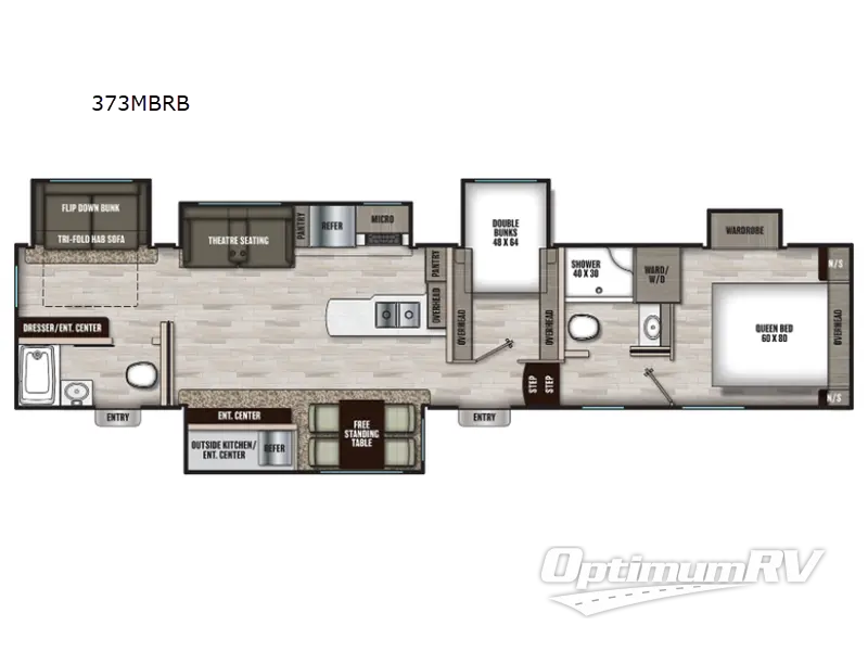 2022 Coachmen Chaparral 373MBRB Floorplan Photo